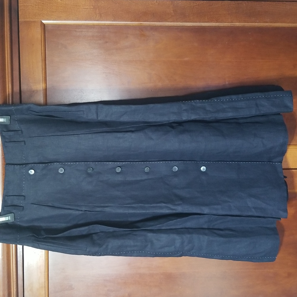 Brooks brothers linen skirt button front size 12